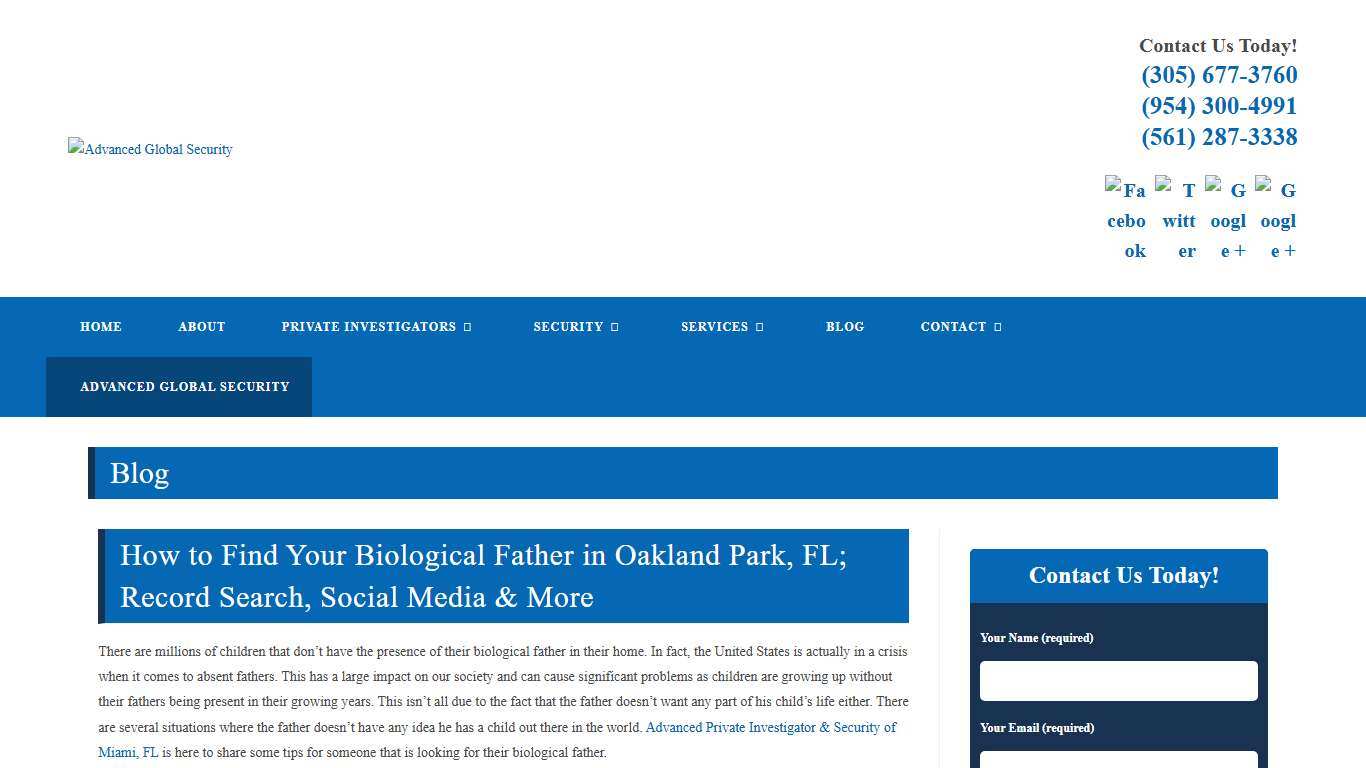 How to Find Your Biological Father in Oakland Park, FL; Record Search, Social Media & More - Advanced Florida Security